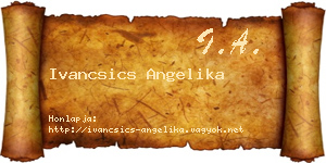 Ivancsics Angelika névjegykártya